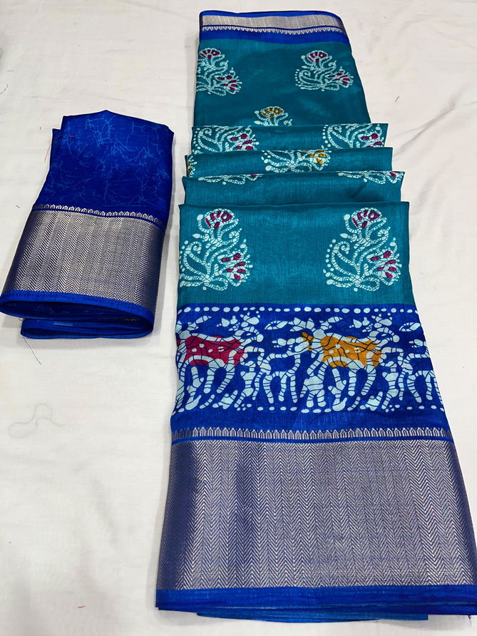 Wow Printed Dola Silk Non Catalog Sarees